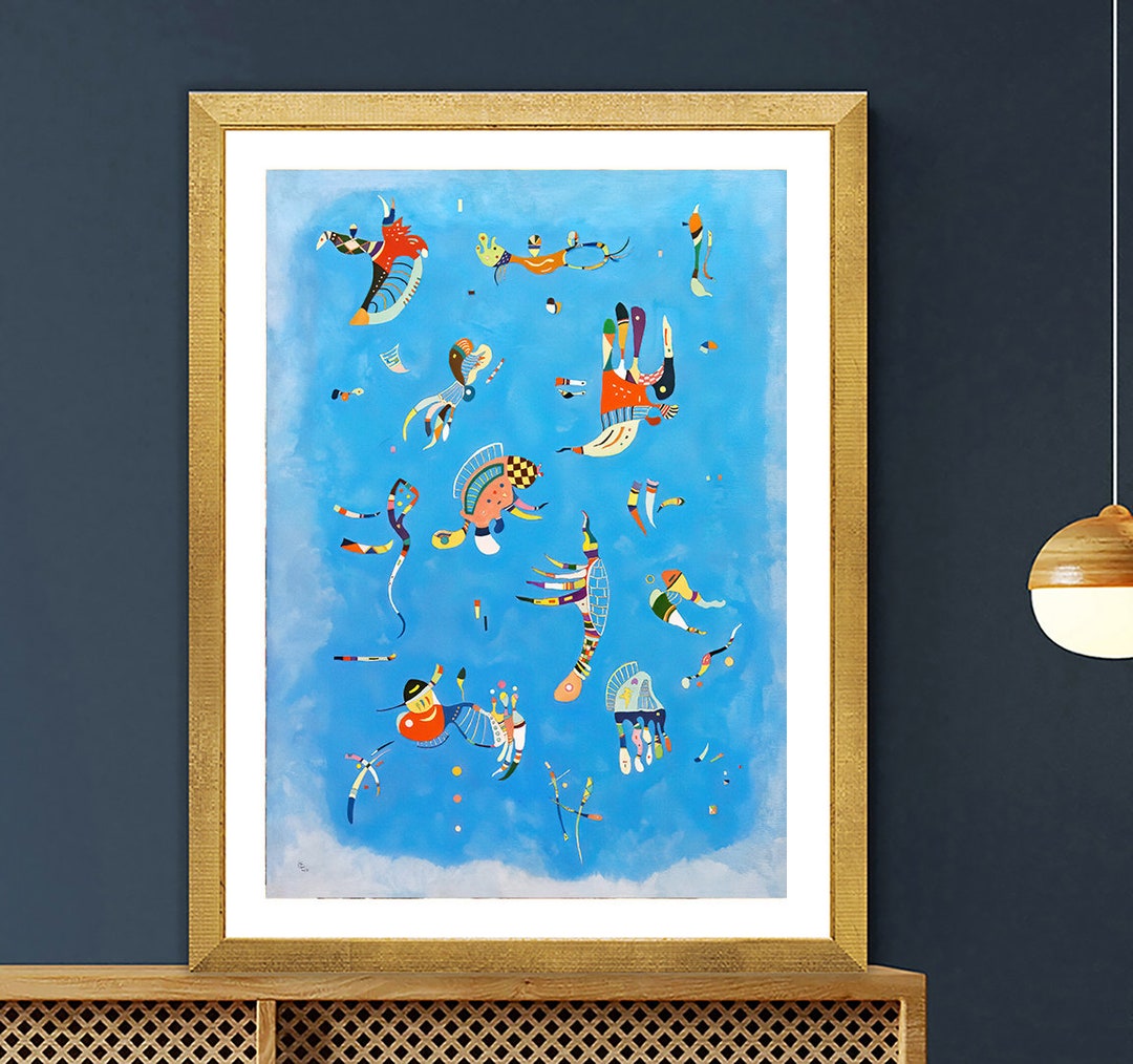 Kandinsky Sky Blue Fine Art Print: Abstract Painting, Wall Decor Kandinsky Sky Blue Fine Art Print: Abstract Painting, Wall Decor