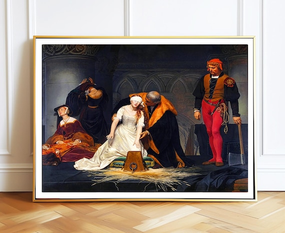 Ejecución de Lady Jane Grey by Paul Delaroche Fine Art Print