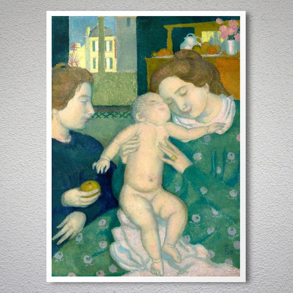 Maternité à la Pomme by Maurice Denis Fine Art -  Poster Paper or Canvas Print / Gift Idea / Christmas Gift