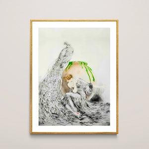 Pavone di Louis Icart Fine Art Print - Carta per poster o stampa su tela / Idea regalo / Decorazione da parete
