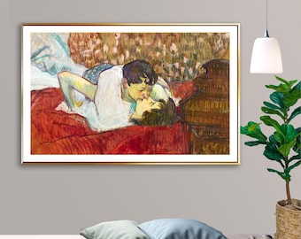 Gravura Toulouse Lautrec: Au Lit, Le Basier - Arte Romântica