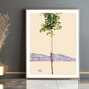 Kleiner Baum by Egon Schiele Fine Art Print - Botanische Illustration / Geschenkidee / Wanddeko