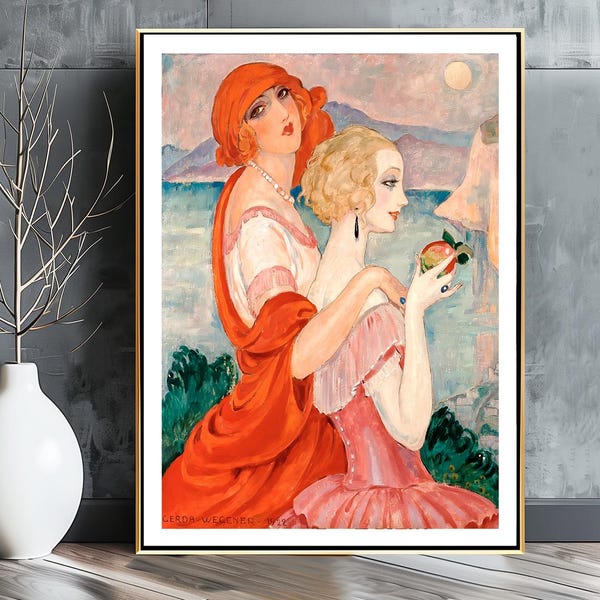 Gerda Wegener Art Deco Print: "On the Road to Ana Capri"