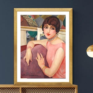 Lili Elbe by Gerda Wegener, Fine Art Print, Art Nouveau Painting, French Woman Poster, Illustration Print, Figurative Artwork
