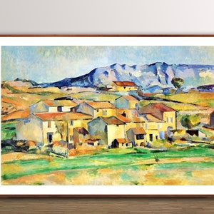 Mont Sainte-Victoire by Paul Cezanne Fine Art Print - Poster Paper or Canvas Print / Gift Idea / Wall Decor