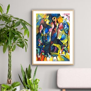 Picture with an Archer by Wassily Kandinsky Fine Art Print - Poster Paper or Canvas Print / Gift Idea / Wall Decor