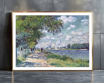 クロード・モネ作「セーヌ川の秋、アルジャントゥイユ」ポスター