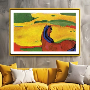 A Horse in a Landscape by Franz Marc Fine Art Print - Expressionist  Art, Animal Art, Modern Art, Gift Ideas