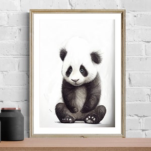 Baby Panda Fine Art Print - Animal Art, Panda Poster, Nursery Art, Gift Ideas, Wall Decor