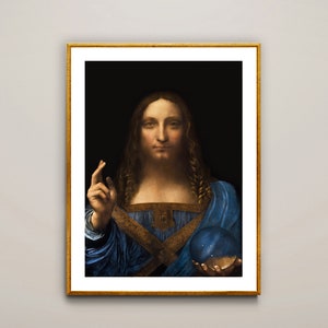 Salvator Mundi di Leonardo da Vinci, 1500 Fine Art Print - Carta per poster, Stampa su tela / Idea regalo / Decorazione murale