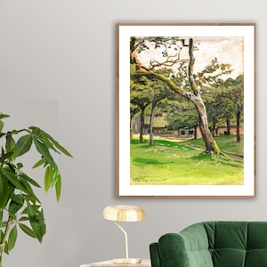 Ferme Normande Sous Les Arbres by Claude Monet, Fine Art Print, Forest Poster, Impressionist Artwork, Nature Painting, Botanical Artwork