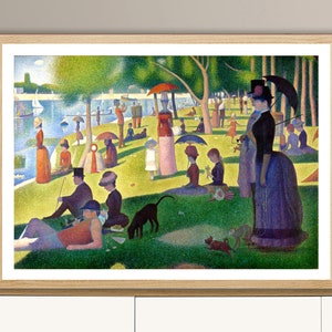 Un Dimanche d'été à l'île de la Grande Jatte di Georges Seurat Fine Art Print - Carta poster o stampa su tela / Idea regalo