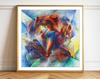 Abstract Sport Art, Dynamism of a Soccer Player by Umberto Boccioni, Fine Art Print, Expressionist Wall Art, Abstract Painting, Modern Art