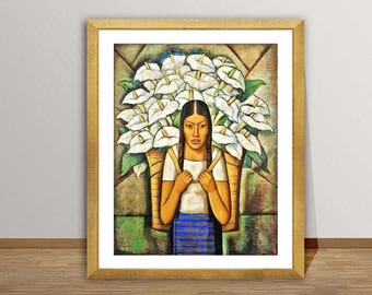 Calla Lily Vendor Art Print by Alfredo Ramos Martinez