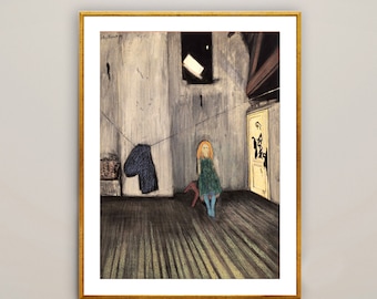 Leon Spilliaert 'Alone' Fine Art Print: Figurative Wall Decor
