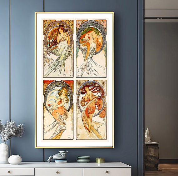 アルフォンス・ミュシャのアール・ヌーヴォー版画：芸術シリーズ