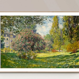 Landscape the Parc Monceau by Claude Monet Fine Art Print - Landscape Art, Impressionist Art, Wall Decor