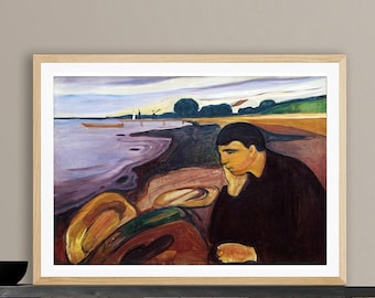 Edvard Munch 'Melancholy on the Beach' Fine Art Print