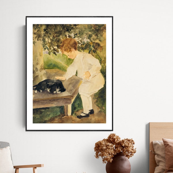 Touching by Jessie Willcox Smith, Fine Art Poster,  Living Room Décor, Nursery Print