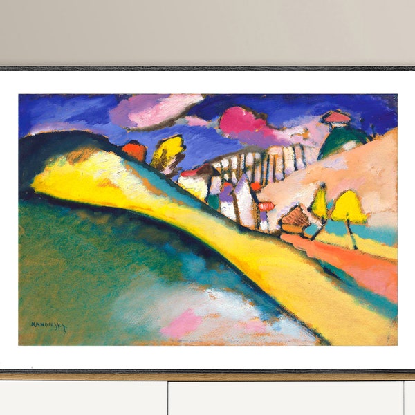 Studie fur Landschaft (Dünaberg) by Wassily Kandinsky Fine Art Print -  Poster Paper or Canvas Print / Gift Idea / Wall Decor