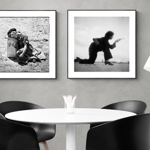 Set van 2 Fine Art-afdrukken uit de Gerda Taro-collectie - zwart-witfoto&#39;s / cadeau-idee / muurdecoratie