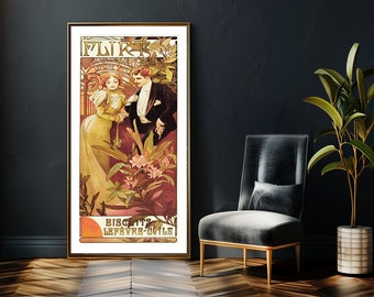 Vintage Flirt, Biscuit Lefevre Utile by Alphonse Mucha Print: Vintage Poster