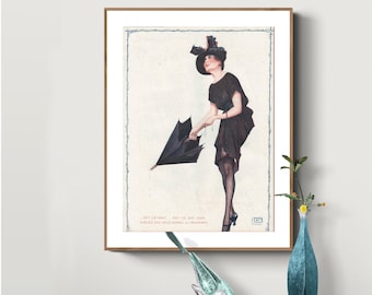 Ilustración de moda vintage: portada de revista de George Leonnec