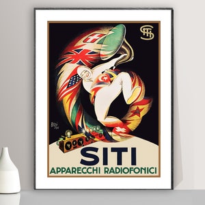 Siti Apparecchi RadioFonici Vintage Poster - Poster Paper or Canvas Print / Gift Idea / Wall Decor