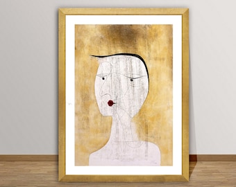 Paul Klee 'Sealed Woman' Fine Art Print: Modern Figurative Poster