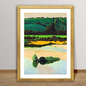 Un Soir sur La Loire (One evening on the Loire)  by Felix Vallotton Fine Art Print - Seascape Art / Gift Idea / Wall Decor