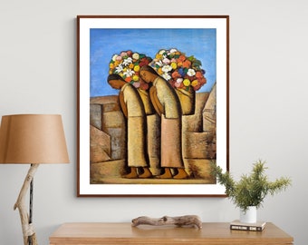 Las Floreras by Alfredo Ramos Martinez Fine Art Print - Poster Paper, Canvas Print