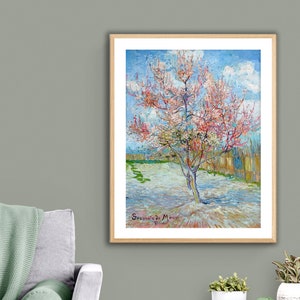 Peach Tree by Vincent Van Gogh, Fine Art Print, Impressionist Poster, Spring Artwork, Nature Décor, Flowers Painting