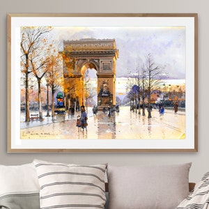 Arc de Triomphe, Paris by Eugene Galien Leloue Fine Art Print - Poster Paper or Canvas Print / Gift Idea