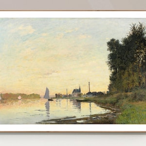 Argenteuil, Late Afternoon by Claude Monet Fine Art Print - Landscape Art, Impressionist Art, Nature Art, Decorative Art