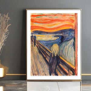 The Scream by Edvard Munch Fine Art Print - Symbolist Art, Masterpiece of Edvard Munch, Gift for Edvard Munch Lovers, The Scream Wall Art
