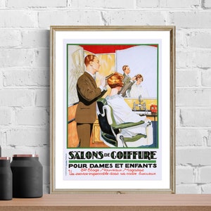 24 X 36 MODERN BARBER SHOP SALON HAIR CUT FOR MEN CHART POSTER #1