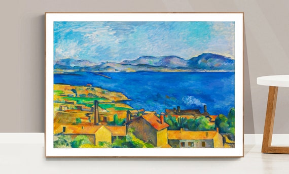 Cezanne Art Print: Bay of Marseilles Seascape, Impressionist Wall
