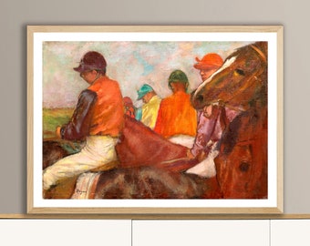 The Jockey by Edgar Degas Fine Art Print  - Horse Lovers, Racing Lovers, Wall Decor