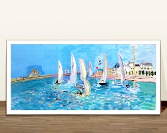 Raoul Dufy Seascape Art Print: Deauville Regatta Sailing Poster