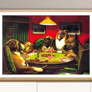 Dogs Playing Poker Print: Cassius Marcellus Coolidge Fine Art