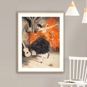 Spanish Dancer by Louis Icart  Fine Art Print  - Figurative Art / Gift Idea / Dancer Wall Decor