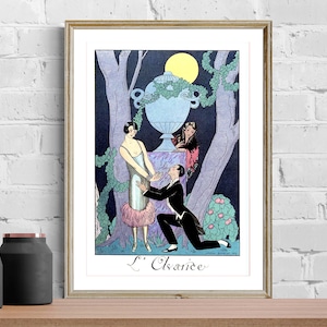 L&#39;Alsarice by George Barbier Fine Art Print, Vintage Poster, Woman Wall Art, Fashion Artwork, Art Nouveau Poster