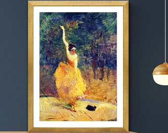 The Spanish Dancer by Henri de Toulouse Lautrec Fine Art Print - Flamenco Dancer Artwork / Gift Idea / Wall Decor
