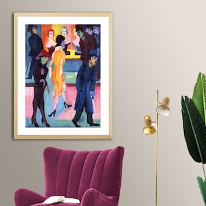 Strassenszene by Ernst Ludwig Kirchner Fine Art Print  - Poster Paper or Canvas Print / Gift Idea / Wall Decor