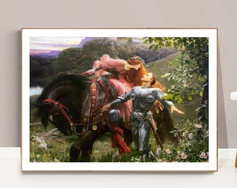 La Belle Dame Sans Merci Print: Frank Dicksee Love Painting