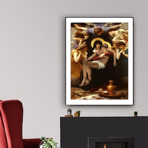 Sztuka chrześcijańska, Pieta autorstwa Williama-Adolphe'a Bouguereau Fine Art Print - Malarstwo religijne / Pomysł na prezent / Dekoracja ścienna
