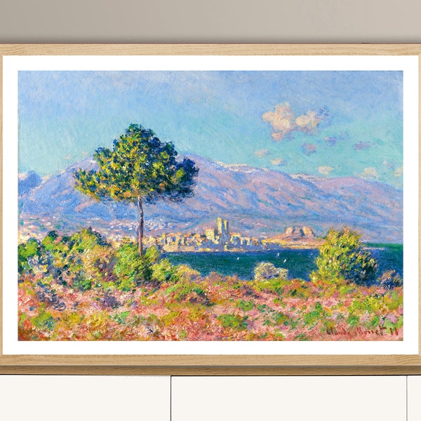 Antibes Vue de Plateau Notre-Dame by Claude Monet, Fine Art Print, Landscape Poster, Impressionist Artwork, Nature Painting, Decorative Art