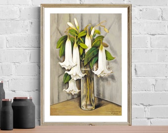 Floripondios by Alfredo Ramos Martinez Fine Art Print - Poster Paper, Canvas Print