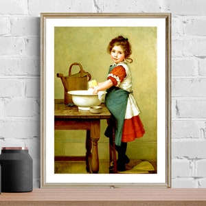 This is the Way We Wash Our Clothing von George Dunlop Leslie Fine Art Print - Posterpapier, Leinwand / Geschenkidee