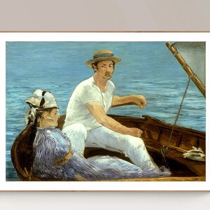 Boating by Eduard Manet, Fine Art Print, Realist Artwork, Impressionist Poster, Sailing Wall Art, Boat Lover Gift, Sea Artwork, Nautical Art
